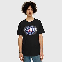 Футболка оверсайз мужская PSG Core Wordmark Graphic New 202223, цвет: черный — фото 2