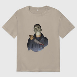 Футболка оверсайз мужская Майкл Dead by daylight, цвет: миндальный