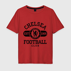 Футболка оверсайз мужская Chelsea Football Club, цвет: красный