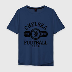 Футболка оверсайз мужская Chelsea Football Club, цвет: тёмно-синий