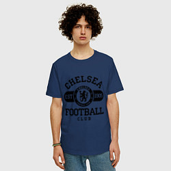 Футболка оверсайз мужская Chelsea Football Club, цвет: тёмно-синий — фото 2
