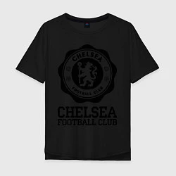 Футболка оверсайз мужская Chelsea FC: Emblem, цвет: черный