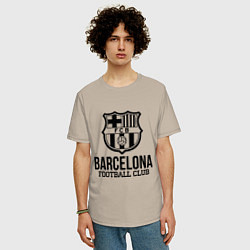 Футболка оверсайз мужская Barcelona FC, цвет: миндальный — фото 2