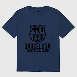 Футболка оверсайз мужская Barcelona FC, цвет: тёмно-синий
