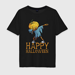 Футболка оверсайз мужская Happy Halloween, цвет: черный