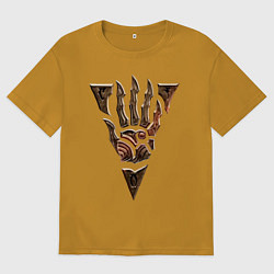 Футболка оверсайз мужская Символ Морровинда, цвет: горчичный