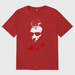 Футболка оверсайз мужская Константин Кинчев - Алиса, цвет: красный