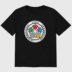 Футболка оверсайз мужская Judo Federation, цвет: черный