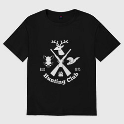 Футболка оверсайз мужская Hunting club, цвет: черный