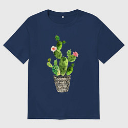 Футболка оверсайз мужская Я колючий только с наружи, цвет: тёмно-синий