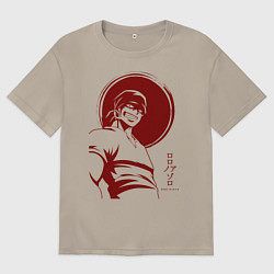 Футболка оверсайз мужская Ророноа Зоро One Piece, цвет: миндальный