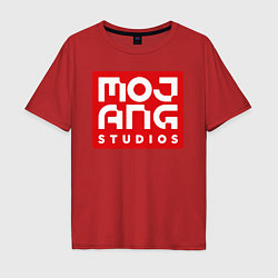 Футболка оверсайз мужская Mojang Studios, цвет: красный