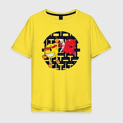 Футболка оверсайз мужская Pac-Man, цвет: желтый