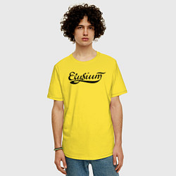 Футболка оверсайз мужская Elysium логотип, цвет: желтый — фото 2