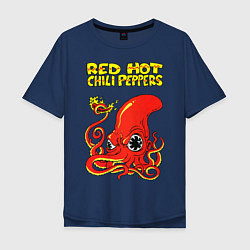 Футболка оверсайз мужская RED HOT CHILI PEPPERS, цвет: тёмно-синий