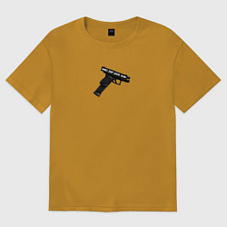 Футболка оверсайз мужская Glock-18, цвет: горчичный