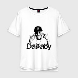 Футболка оверсайз мужская DaBaby, цвет: белый