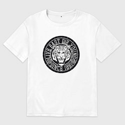 Футболка оверсайз мужская Живи быстро, умри молодым, цвет: белый