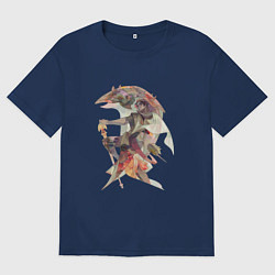 Футболка оверсайз мужская Бронированный воин, цвет: тёмно-синий