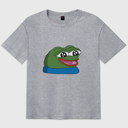 Футболка оверсайз мужская Pepe happy Пепе хеппи, цвет: меланж