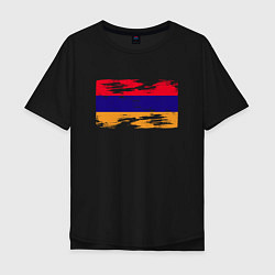 Футболка оверсайз мужская Армения - Флаг, цвет: черный