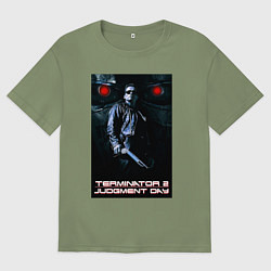 Футболка оверсайз мужская Terminator JD, цвет: авокадо