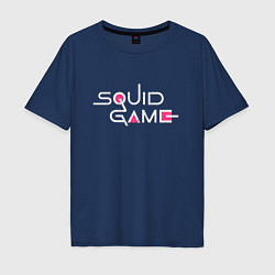 Футболка оверсайз мужская Squid Game name, цвет: тёмно-синий