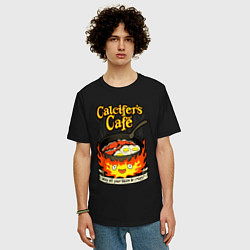 Футболка оверсайз мужская Calcifer cook, цвет: черный — фото 2