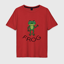 Футболка оверсайз мужская Frog green, цвет: красный