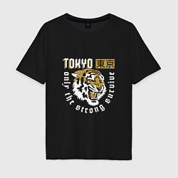 Мужская футболка оверсайз Tiger - Japan