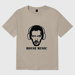 Футболка оверсайз мужская Dr House music, цвет: миндальный