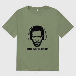 Футболка оверсайз мужская Dr House music, цвет: авокадо