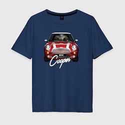 Футболка оверсайз мужская Авто Mini Cooper, цвет: тёмно-синий