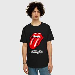 Футболка оверсайз мужская Rolling Stones Роллинг Стоунз, цвет: черный — фото 2