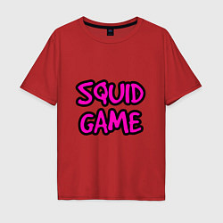 Футболка оверсайз мужская Squid Game Pinker, цвет: красный