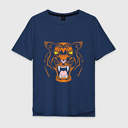 Футболка оверсайз мужская Mood Tiger, цвет: тёмно-синий
