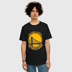 Футболка оверсайз мужская Golden state Warriors NBA, цвет: черный — фото 2