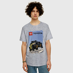 Футболка оверсайз мужская Toyota Racing Team, desert competition, цвет: меланж — фото 2