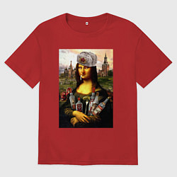 Футболка оверсайз мужская MONA LISA FROM RUSSIA, цвет: красный