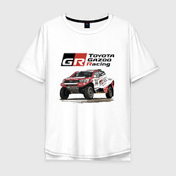 Футболка оверсайз мужская Toyota Gazoo Racing Team, Finland Motorsport, цвет: белый