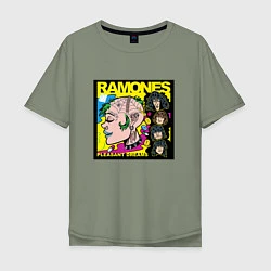 Футболка оверсайз мужская Art Ramones, цвет: авокадо
