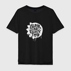 Футболка оверсайз мужская Blink 182, логотип, цвет: черный