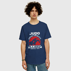 Футболка оверсайз мужская Judo Weapon, цвет: тёмно-синий — фото 2