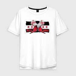 Футболка оверсайз мужская CM Punk AEW BITW, цвет: белый