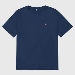 Футболка оверсайз мужская CITROEN LOGO спина, цвет: тёмно-синий