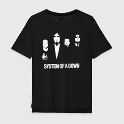 Футболка оверсайз мужская Состав группы System of a Down, цвет: черный