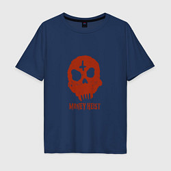 Футболка оверсайз мужская Money Heist Skull, цвет: тёмно-синий