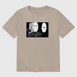 Футболка оверсайз мужская Любимое слово Геральта FUCK, цвет: миндальный