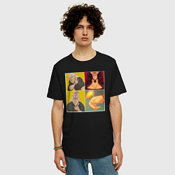 Футболка оверсайз мужская Ведьмаку Заплатите Чеканной Монетой, цвет: черный — фото 2