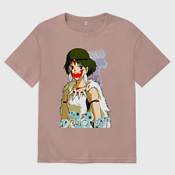 Футболка оверсайз мужская Angry princess, цвет: пыльно-розовый